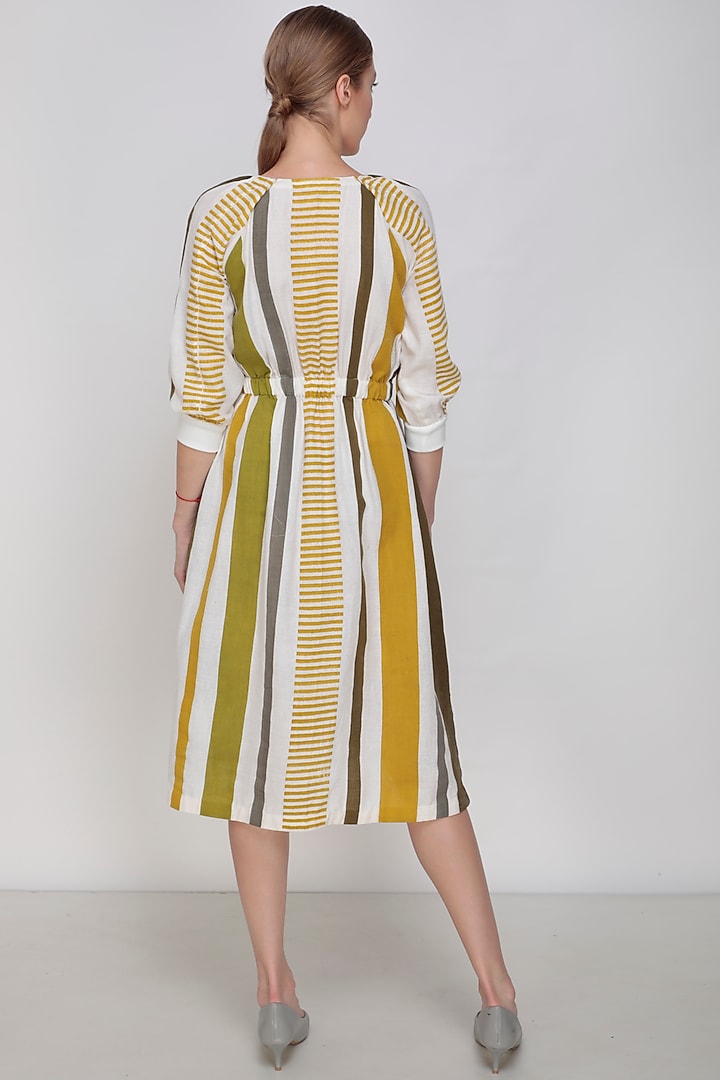 Multi Colored Striped Summer Dress by Arcvsh by Pallavi Singh at Pernia's Pop Up Shop