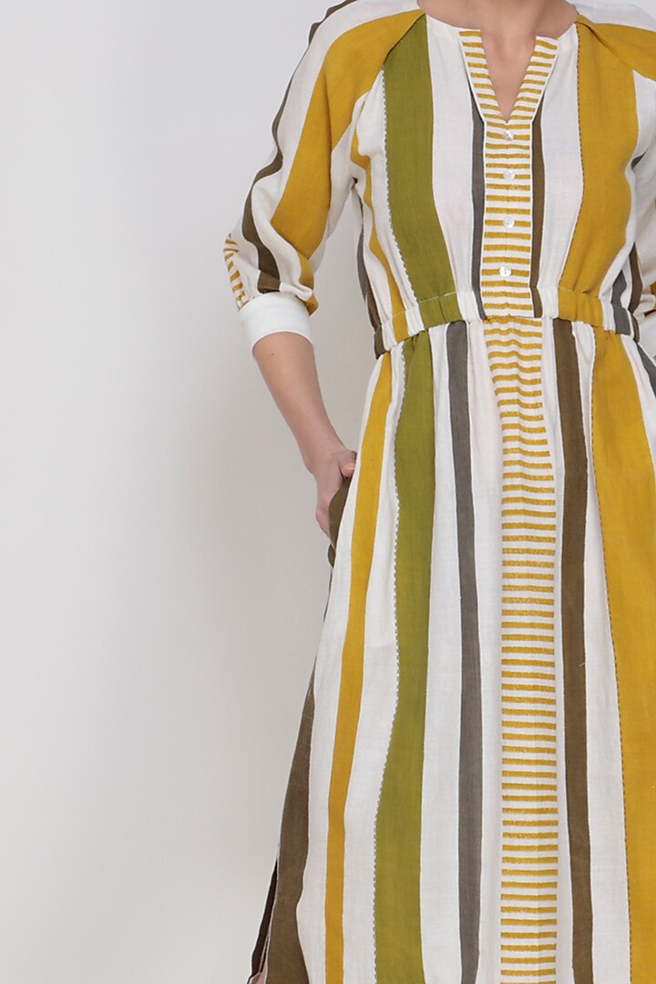 Multi Colored Striped Summer Dress by Arcvsh by Pallavi Singh at Pernia's Pop Up Shop