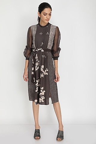 Grey Printed Dress by Arcvsh by Pallavi Singh