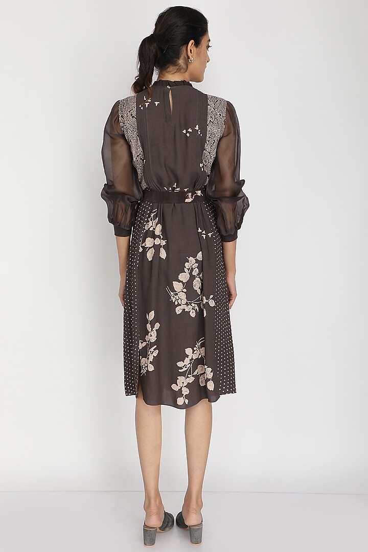 Grey Printed Summer Dress by Arcvsh by Pallavi Singh at Pernia's Pop Up Shop