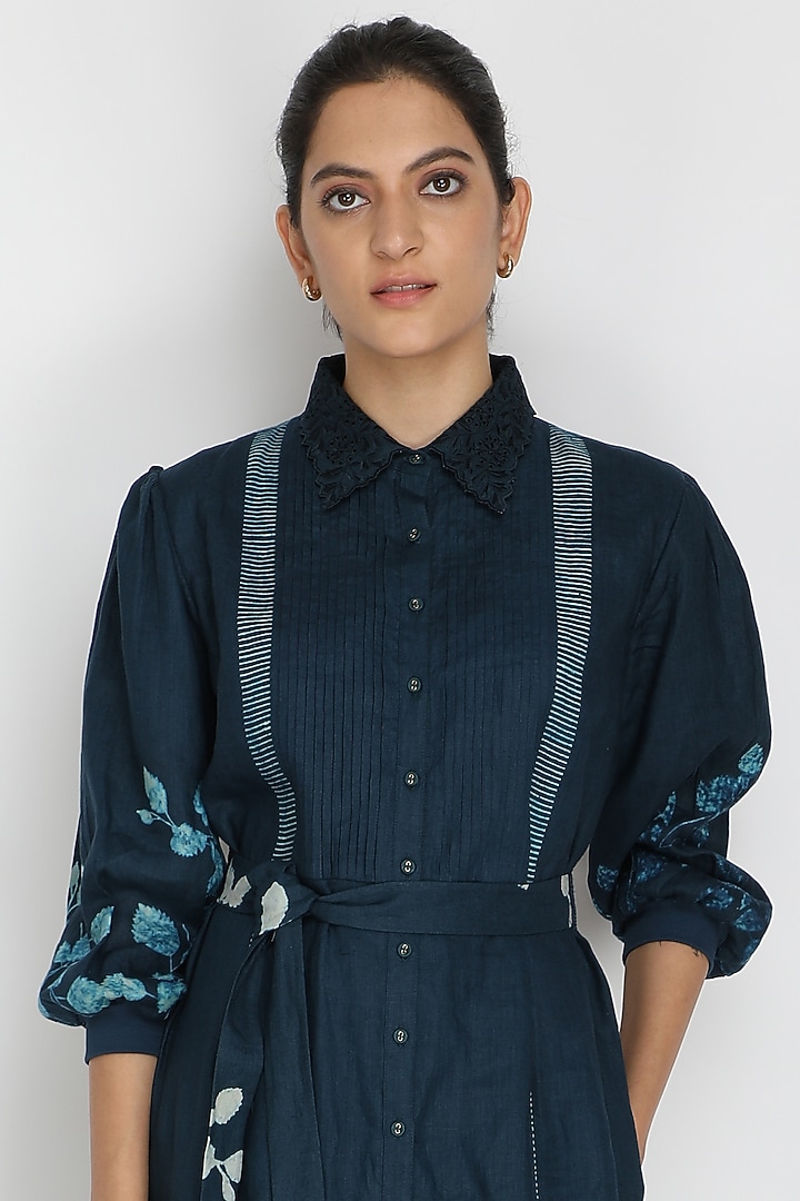 Blue Printed Summer Dress by Arcvsh by Pallavi Singh at Pernia's Pop Up Shop