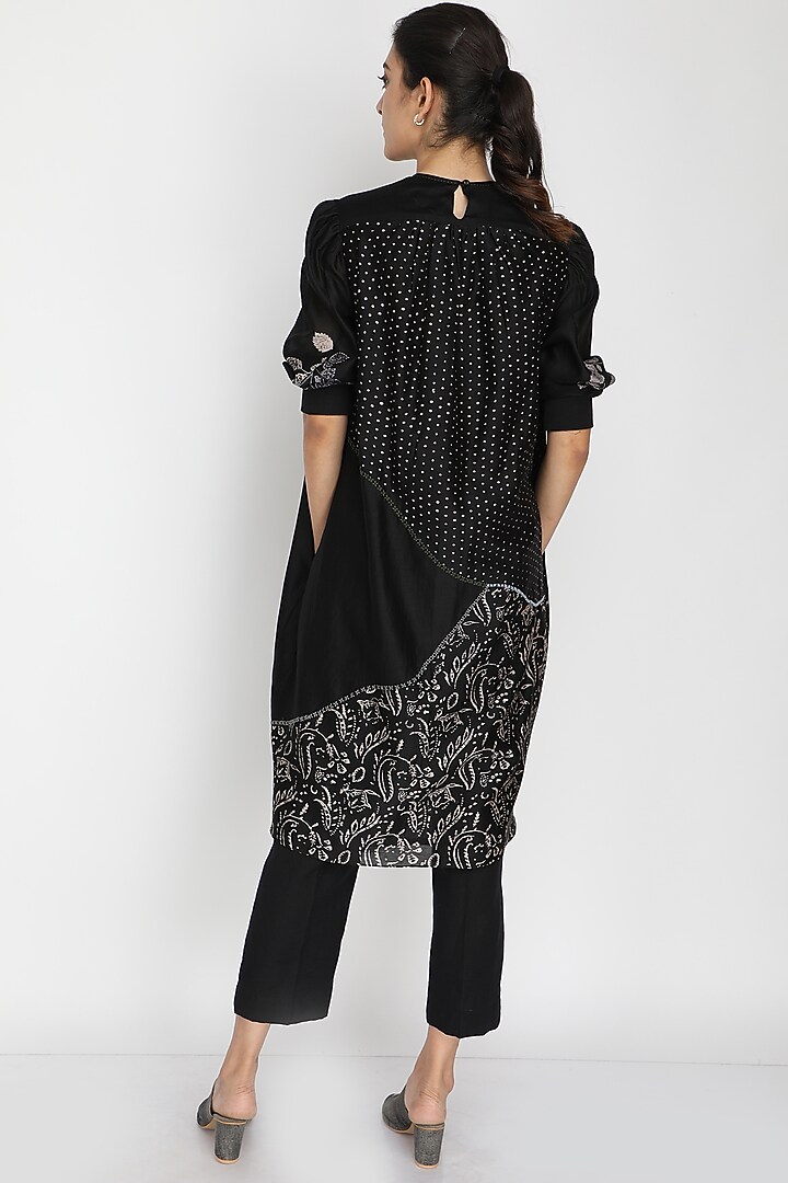 Black Printed Summer Dress by Arcvsh by Pallavi Singh at Pernia's Pop Up Shop