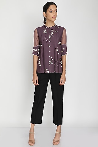 Old Rose Printed Top by Arcvsh by Pallavi Singh