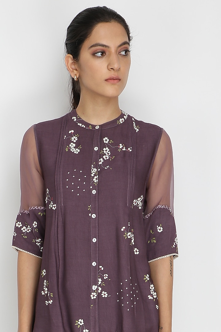 Old Rose Printed Top by Arcvsh by Pallavi Singh at Pernia's Pop Up Shop