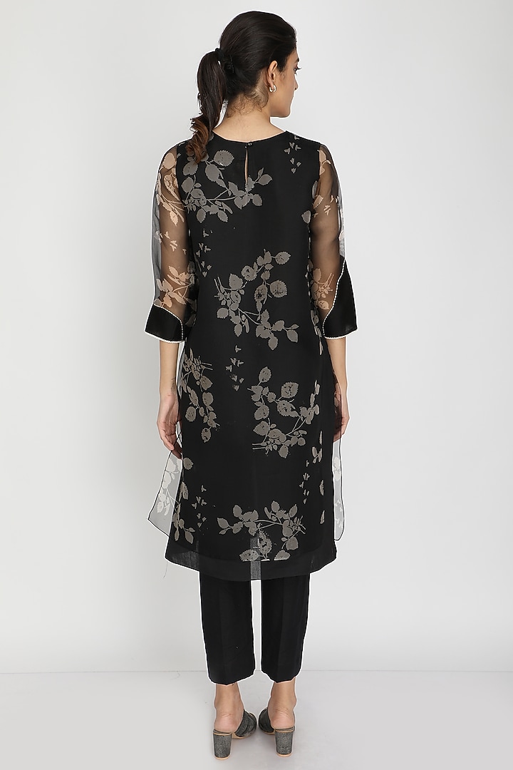 Black Printed Tunic by Arcvsh by Pallavi Singh at Pernia's Pop Up Shop