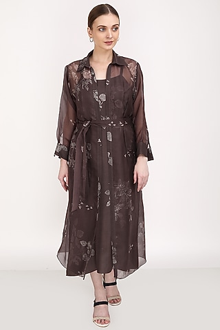 Grey Printed Dress by Arcvsh by Pallavi Singh