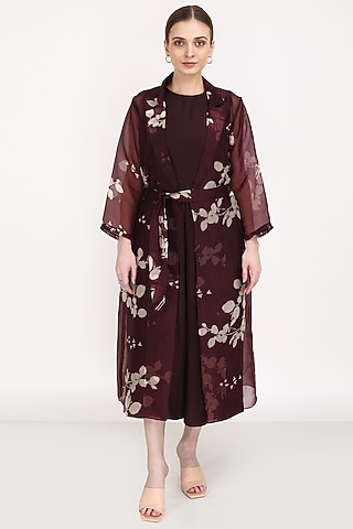Grape Printed Jacket Set by Arcvsh by Pallavi Singh