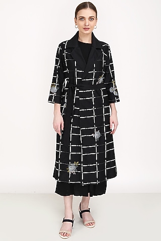 Black Checkered Jacket Set by Arcvsh by Pallavi Singh