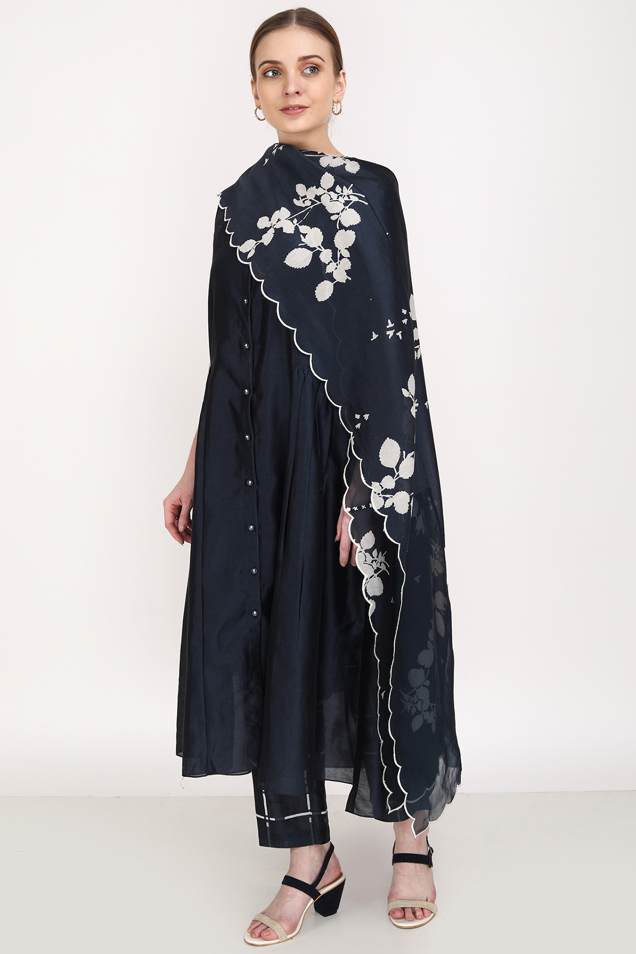 Indigo Silk Tunic Set by Arcvsh by Pallavi Singh at Pernia's Pop Up Shop