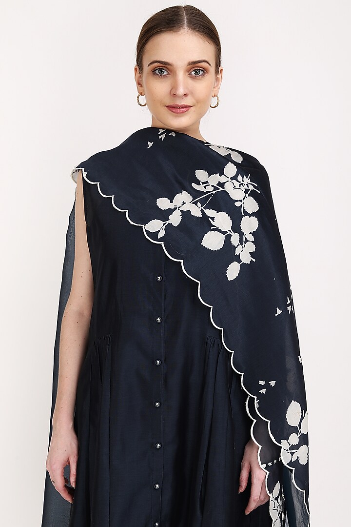 Indigo Silk Tunic Set by Arcvsh by Pallavi Singh at Pernia's Pop Up Shop