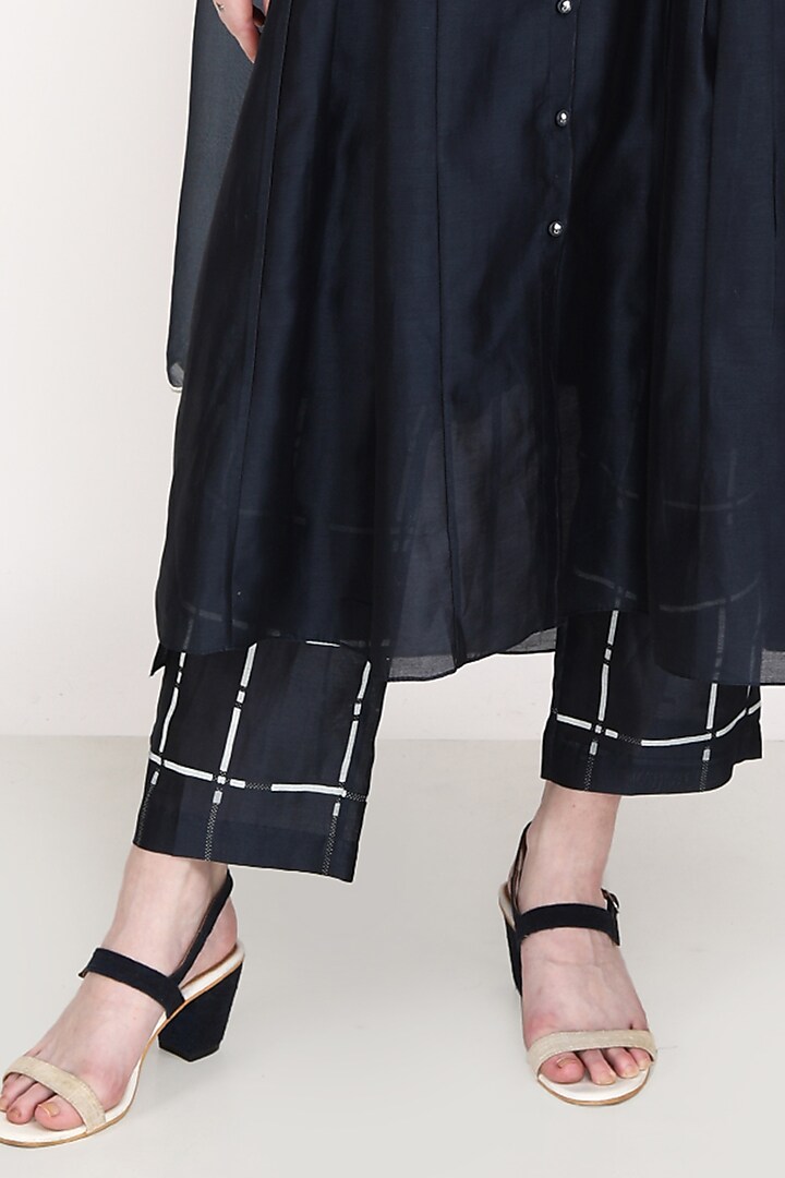 Indigo Silk Tunic Set by Arcvsh by Pallavi Singh at Pernia's Pop Up Shop