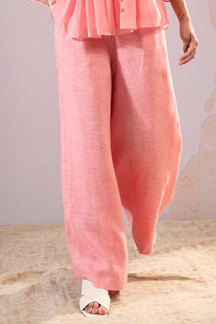 Pink Silk Chanderi Co-Ord Set by Arcvsh by Pallavi Singh at Pernia's Pop Up Shop