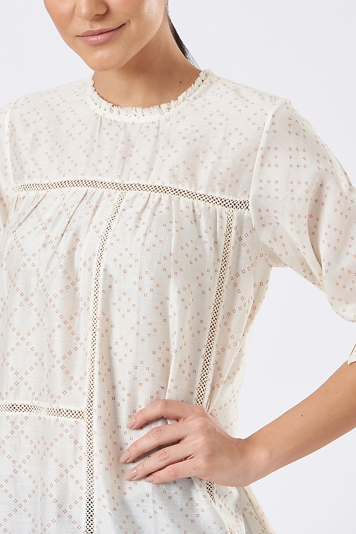 White Top With Panels by Arcvsh by Pallavi Singh at Pernia's Pop Up Shop