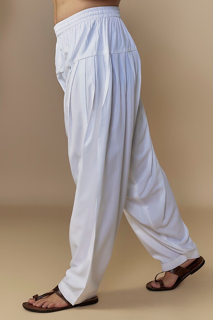 Royal Blue Blended Satin Pathani Kurta Set by AUGUST by Swati Akash Jhunjhunwala at Pernia's Pop Up Shop
