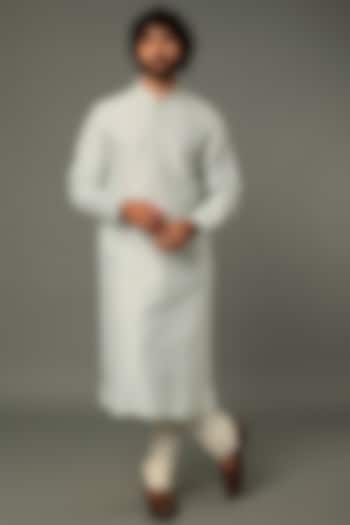 Mint Green Hand Embroidered Kurta Set by AUGUST by Swati Akash Jhunjhunwala at Pernia's Pop Up Shop