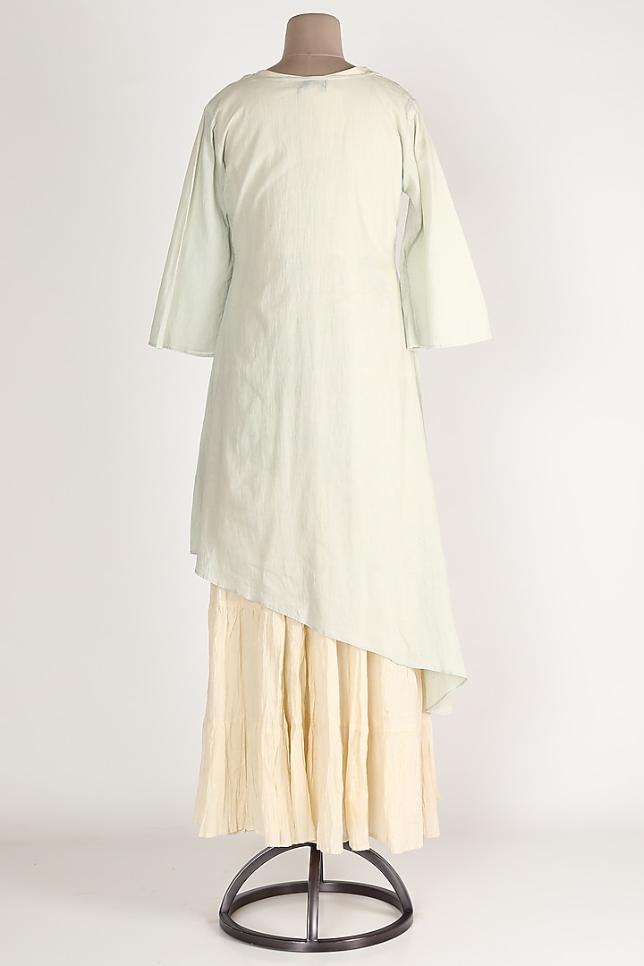 Grey & White Asymmetric Tunic Set by Adara By Sheytal at Pernia's Pop Up Shop