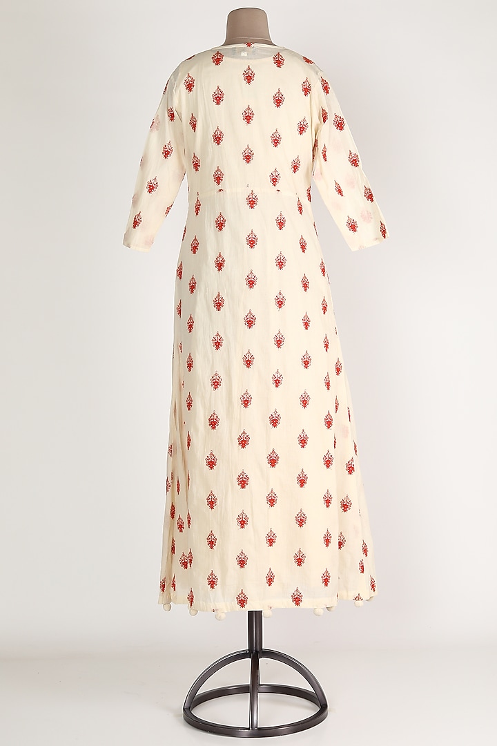 Off White Abstract Printed Tunic Set by Adara By Sheytal at Pernia's Pop Up Shop