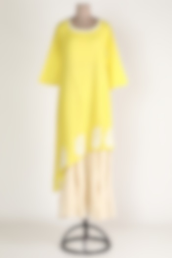 Yellow & White Tunic Set by Adara By Sheytal