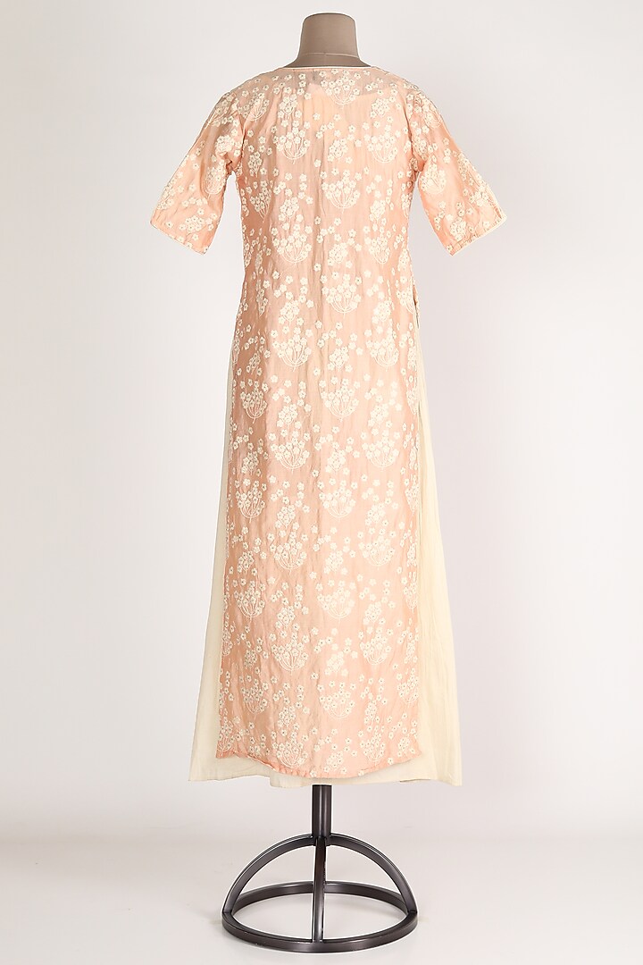 Blush Pink & White Printed Tunic Set by Adara By Sheytal at Pernia's Pop Up Shop