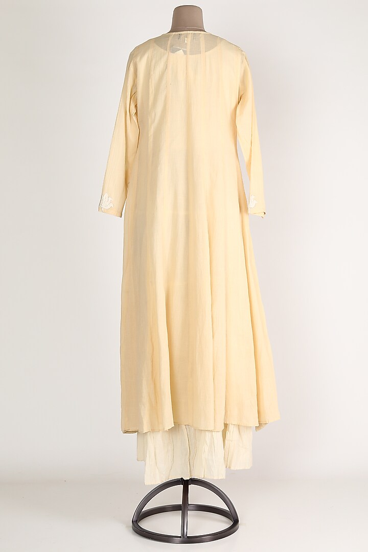 Off White Scalloped Tunic Set by Adara By Sheytal at Pernia's Pop Up Shop