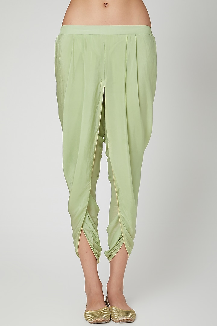 Mint Green Embroidered Kurta & Dhoti by Adara by Sheytal at Pernia's Pop Up Shop
