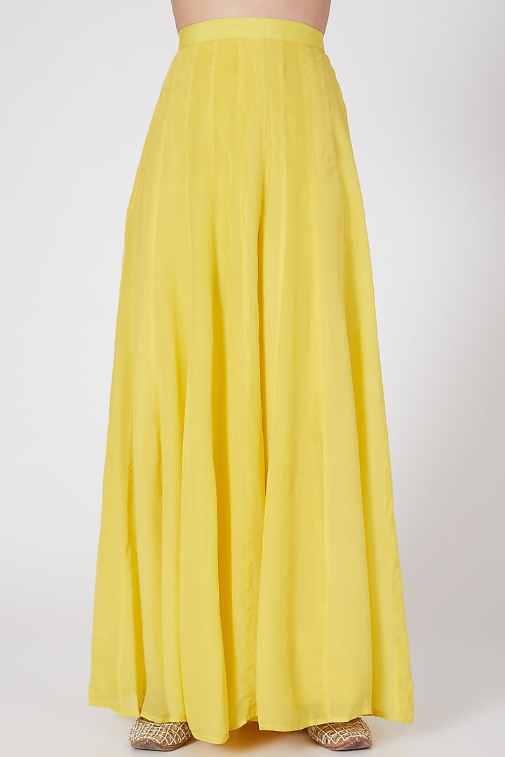 Yellow Crepe Jacket Set by Adara by Sheytal at Pernia's Pop Up Shop