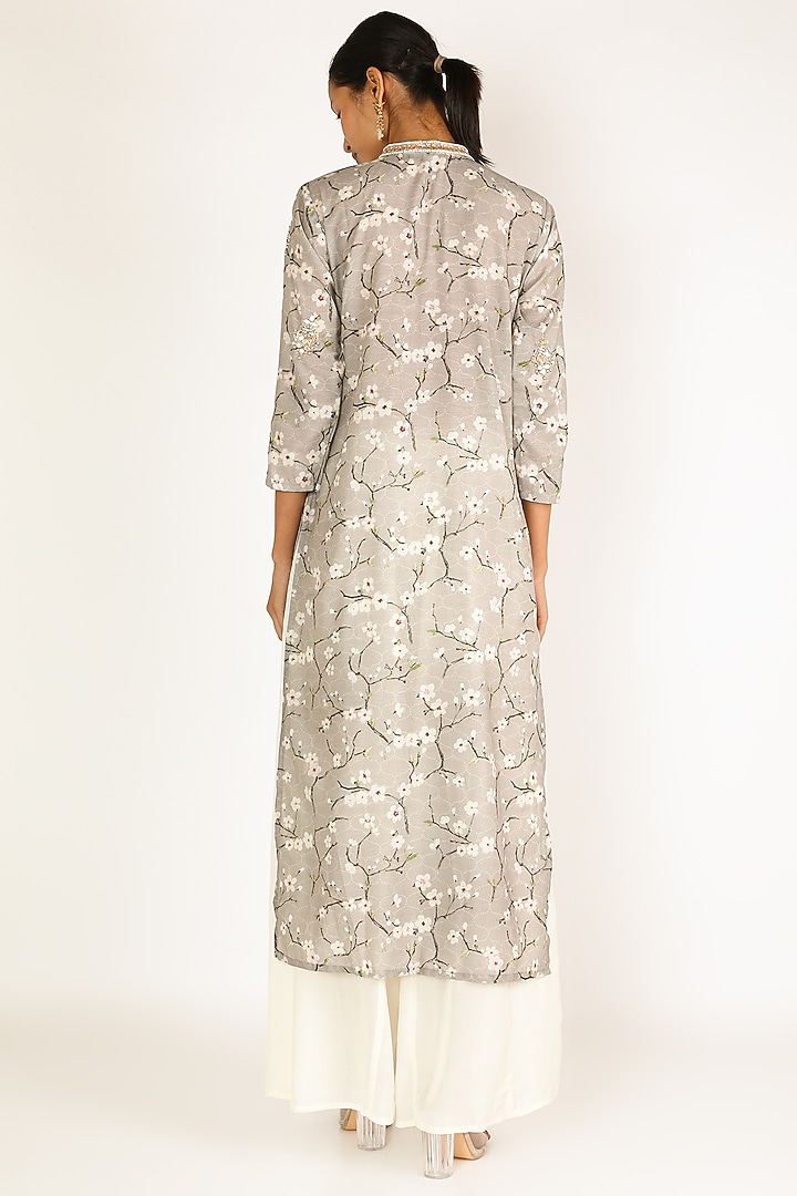 Grey Kurta Set by Adara By Sheytal at Pernia's Pop Up Shop