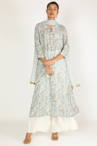 Sky Blue Kurta Set by Adara By Sheytal