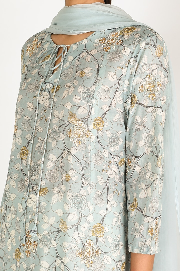 Sky Blue Kurta Set by Adara By Sheytal at Pernia's Pop Up Shop