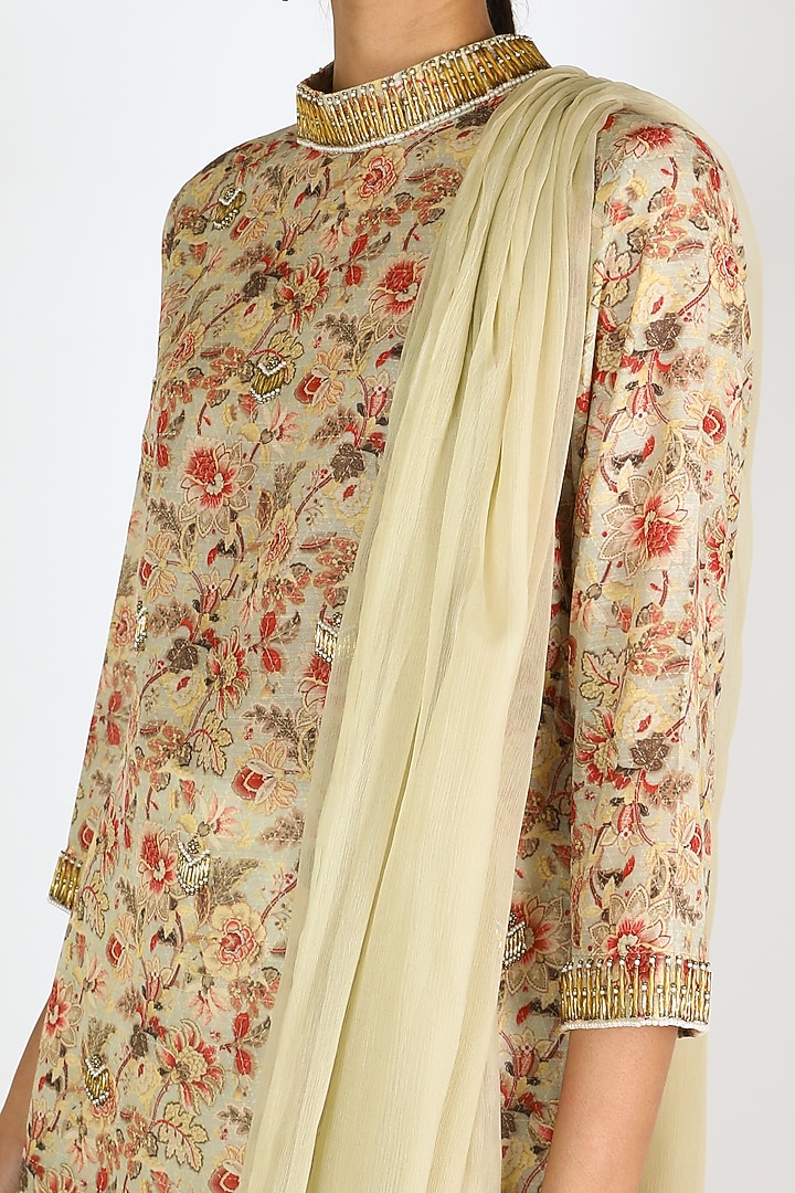 Beige Kurta Set by Adara By Sheytal at Pernia's Pop Up Shop