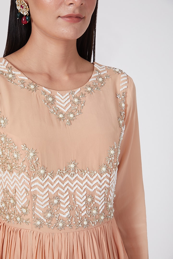 Blush Pink Crepe Palazzo Pant Set by Adara by Sheytal at Pernia's Pop Up Shop