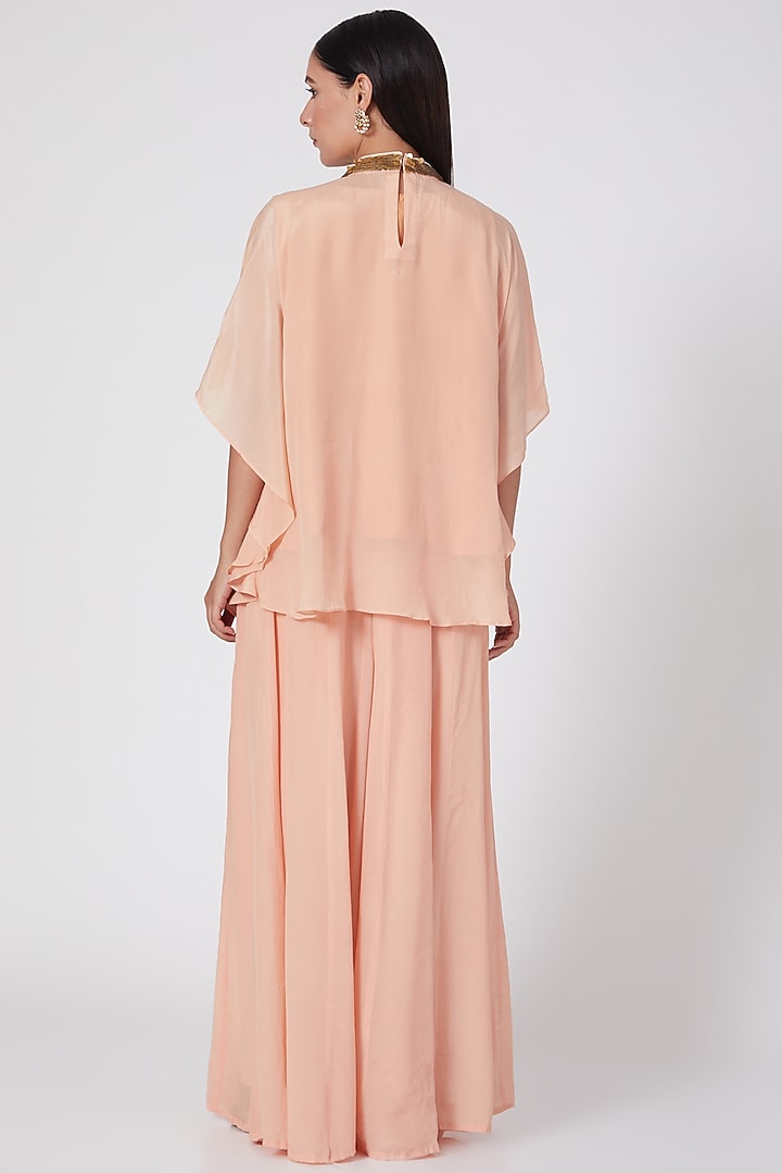 Blush Pink Crepe Kalidar Palazzo Pant Set by Adara by Sheytal at Pernia's Pop Up Shop
