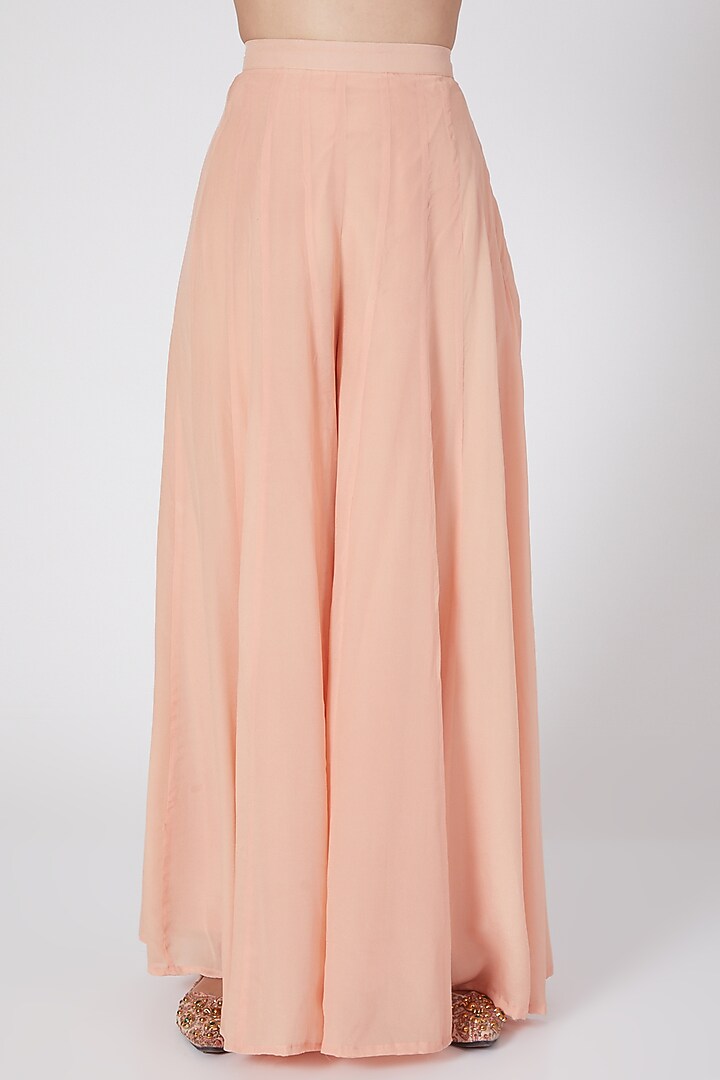 Blush Pink Crepe Kalidar Palazzo Pant Set by Adara by Sheytal at Pernia's Pop Up Shop