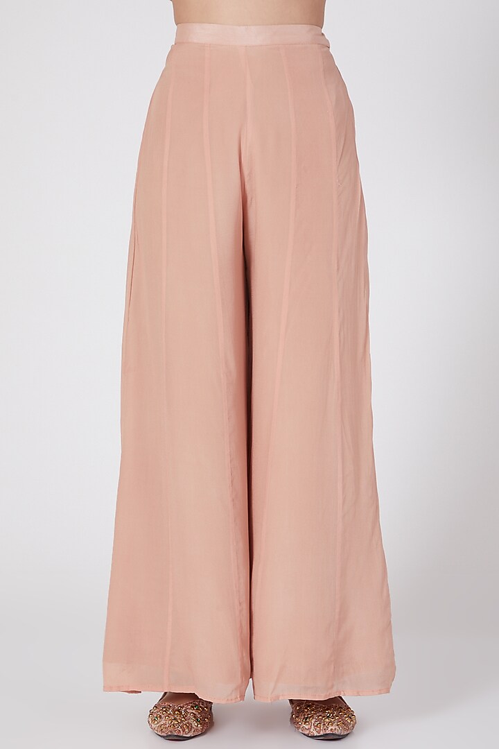 Blush Pink Kalidar Palazzo Pant Set With Sequins Work by Adara by Sheytal at Pernia's Pop Up Shop