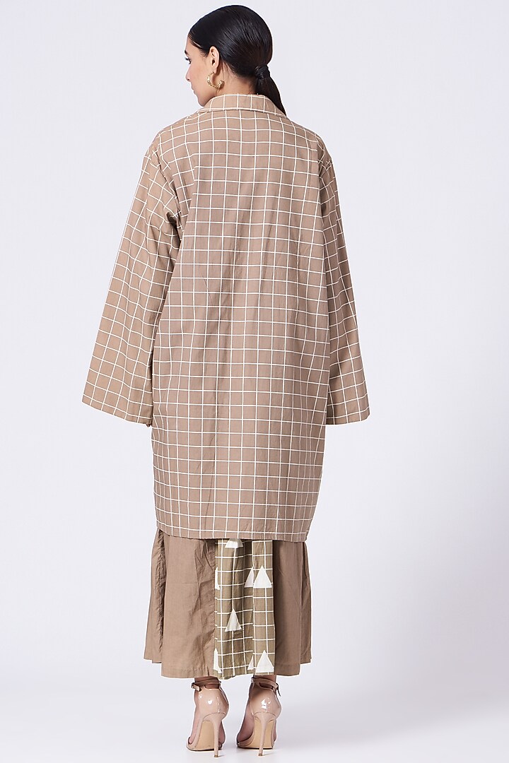 Nude Organic Cotton Jacket Set by ABHI SINGH MADE IN INDIA at Pernia's Pop Up Shop