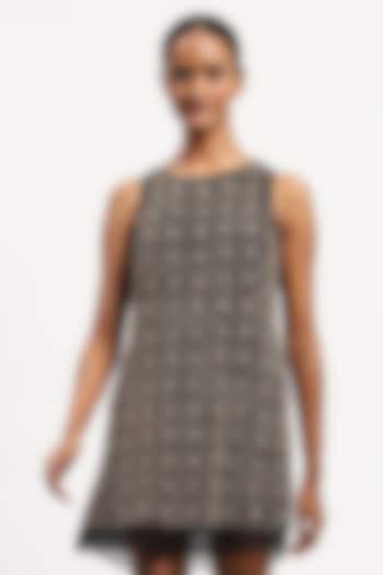 Black Georgette Sequin Embellished Party Wear Dress by Abraham & Thakore at Pernia's Pop Up Shop