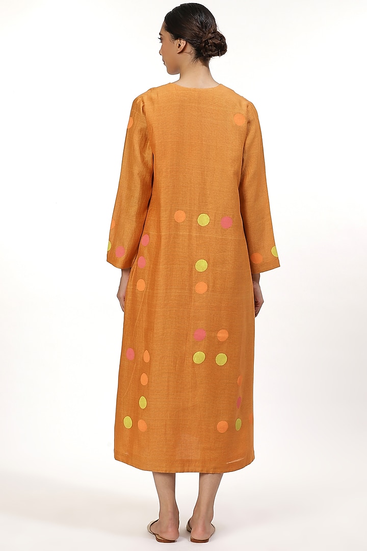 Orange Hand Block Printed Tunic by Abraham & Thakore at Pernia's Pop Up Shop