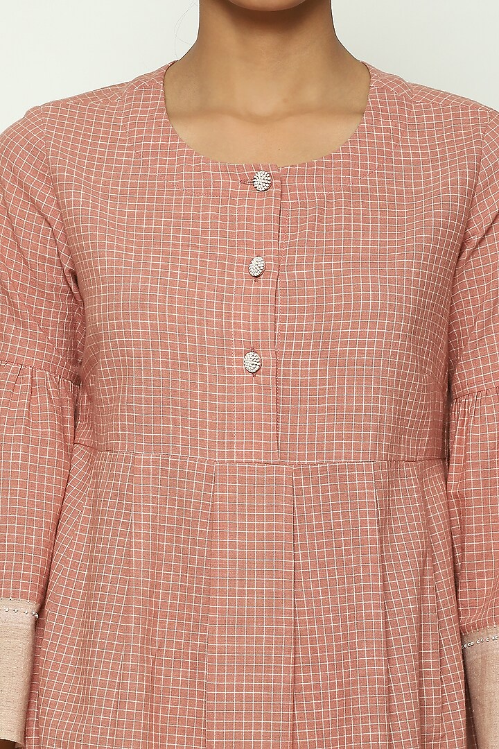 Redwood Cotton Embroidered Handwoven Summer Dress by Abraham & Thakore at Pernia's Pop Up Shop