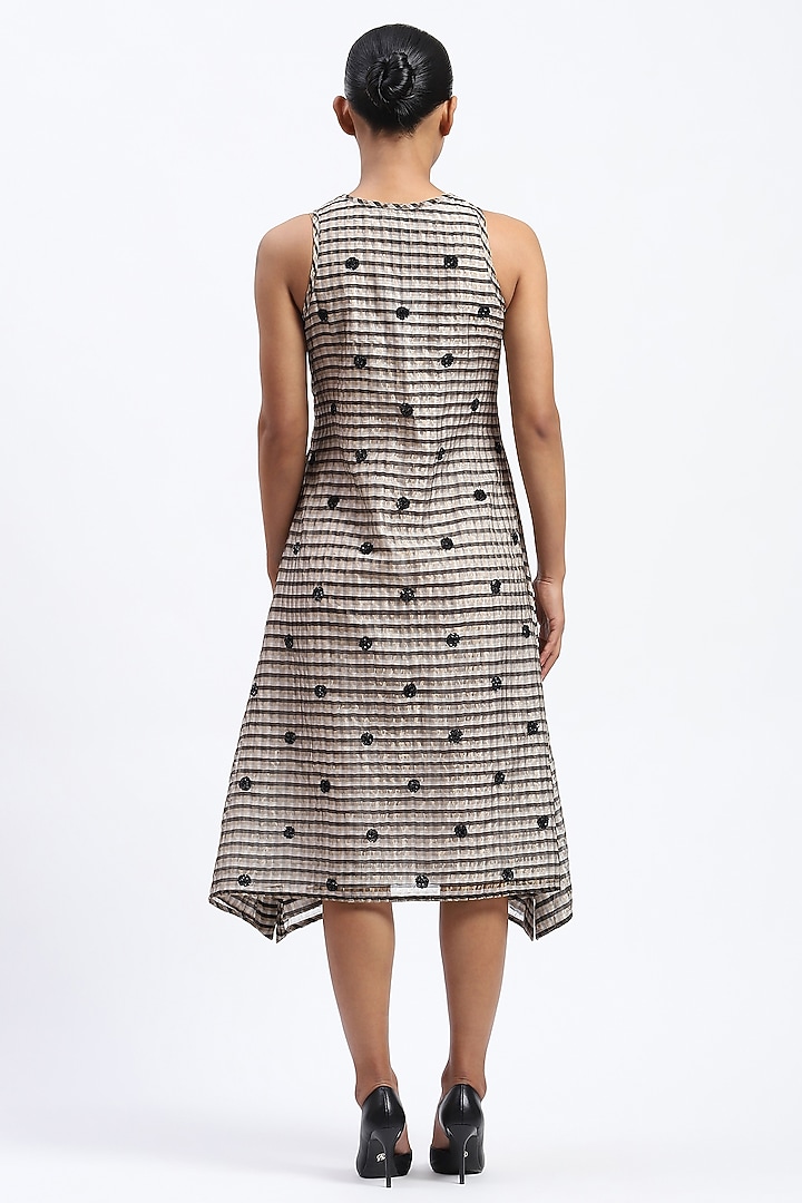 Multi-Colored Chanderi Thread Embellished Vacation Dress by Abraham & Thakore at Pernia's Pop Up Shop