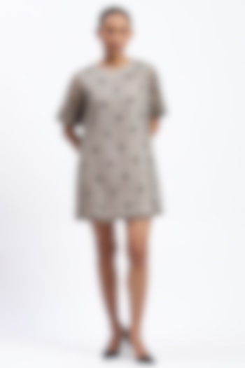 Multi-Colored Chanderi Thread Embellished Vacation Dress by Abraham & Thakore at Pernia's Pop Up Shop