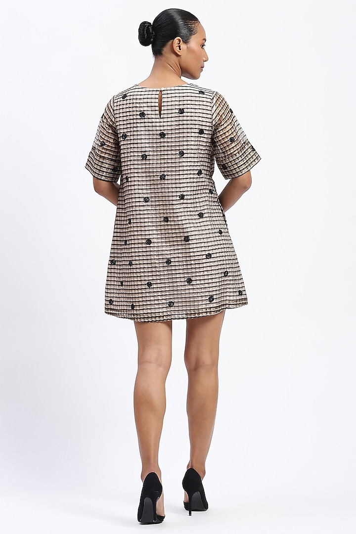 Multi-Colored Chanderi Thread Embellished Vacation Dress by Abraham & Thakore at Pernia's Pop Up Shop