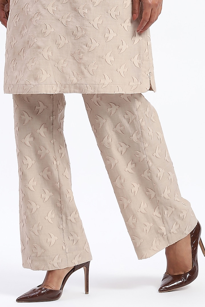 Khaki Chanderi Vacation Dress by Abraham & Thakore at Pernia's Pop Up Shop