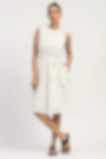 Ivory Sushi Voile Patchwork Vacation Dress by Abraham & Thakore at Pernia's Pop Up Shop