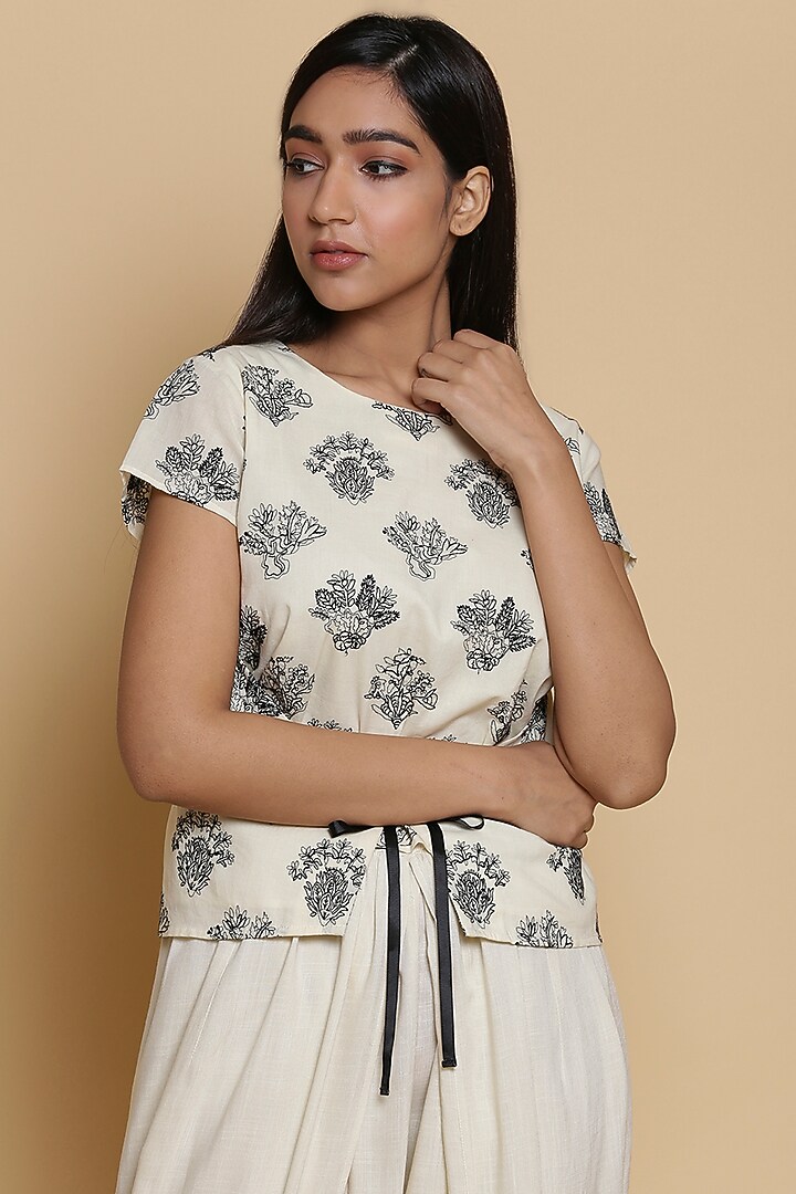 Kora Embroidered Wrap Top by Abraham & Thakore at Pernia's Pop Up Shop