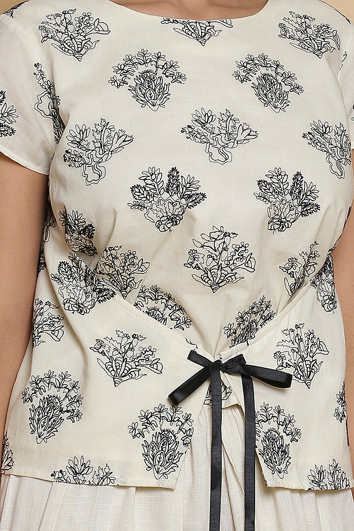 Kora Embroidered Wrap Top by Abraham & Thakore at Pernia's Pop Up Shop