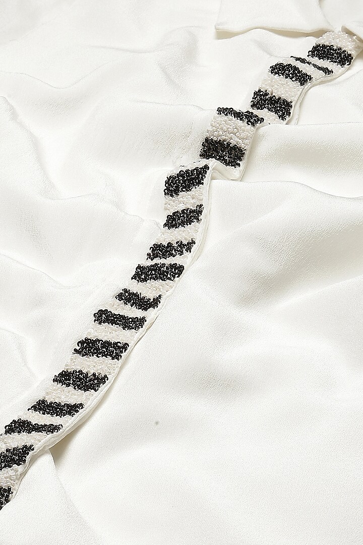 Ivory Crepe Digital Printed Shirt by Abraham & Thakore at Pernia's Pop Up Shop