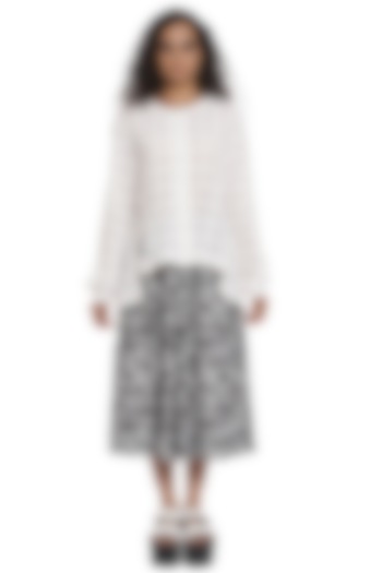 Black & White Printed Skirt by Abraham & Thakore at Pernia's Pop Up Shop