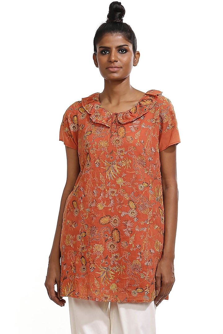 Rose Pink Embroidered Tunic  by Abraham & Thakore