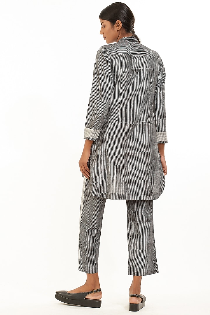 Black Block Print Shirt by Abraham & Thakore at Pernia's Pop Up Shop