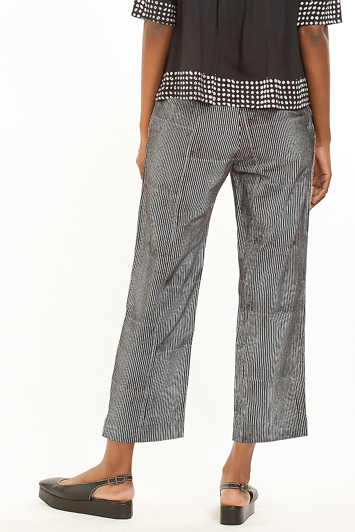 Black Block Print Pants by Abraham & Thakore at Pernia's Pop Up Shop